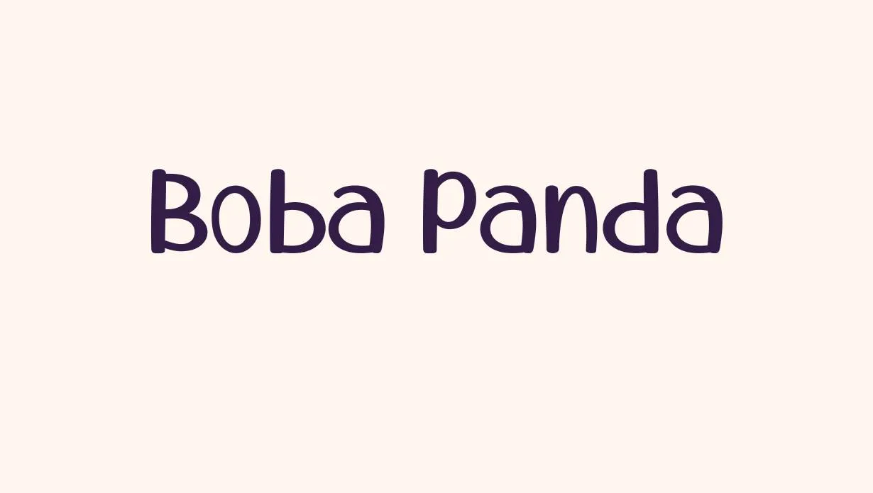 Preview of Boba Panda Font Free Download