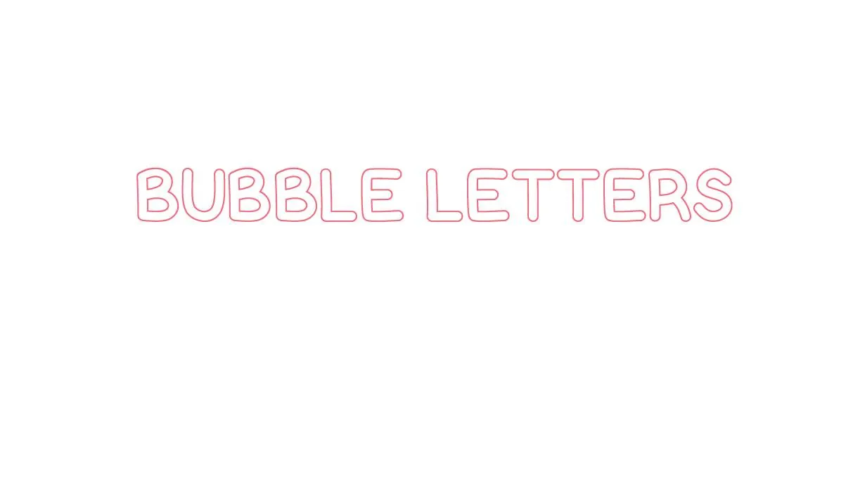 Preview of Bubble Letters Font Free Download
