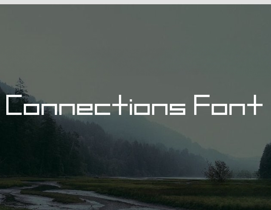 Preview of Connections Font Free Download