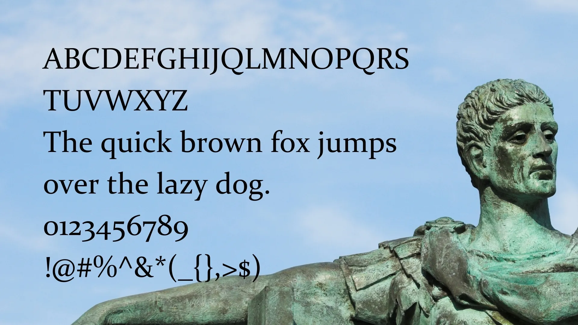 Constantia Font style variations