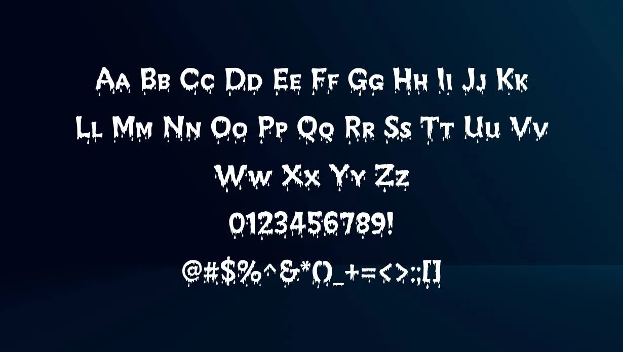 Creepy Font Free Download style variations