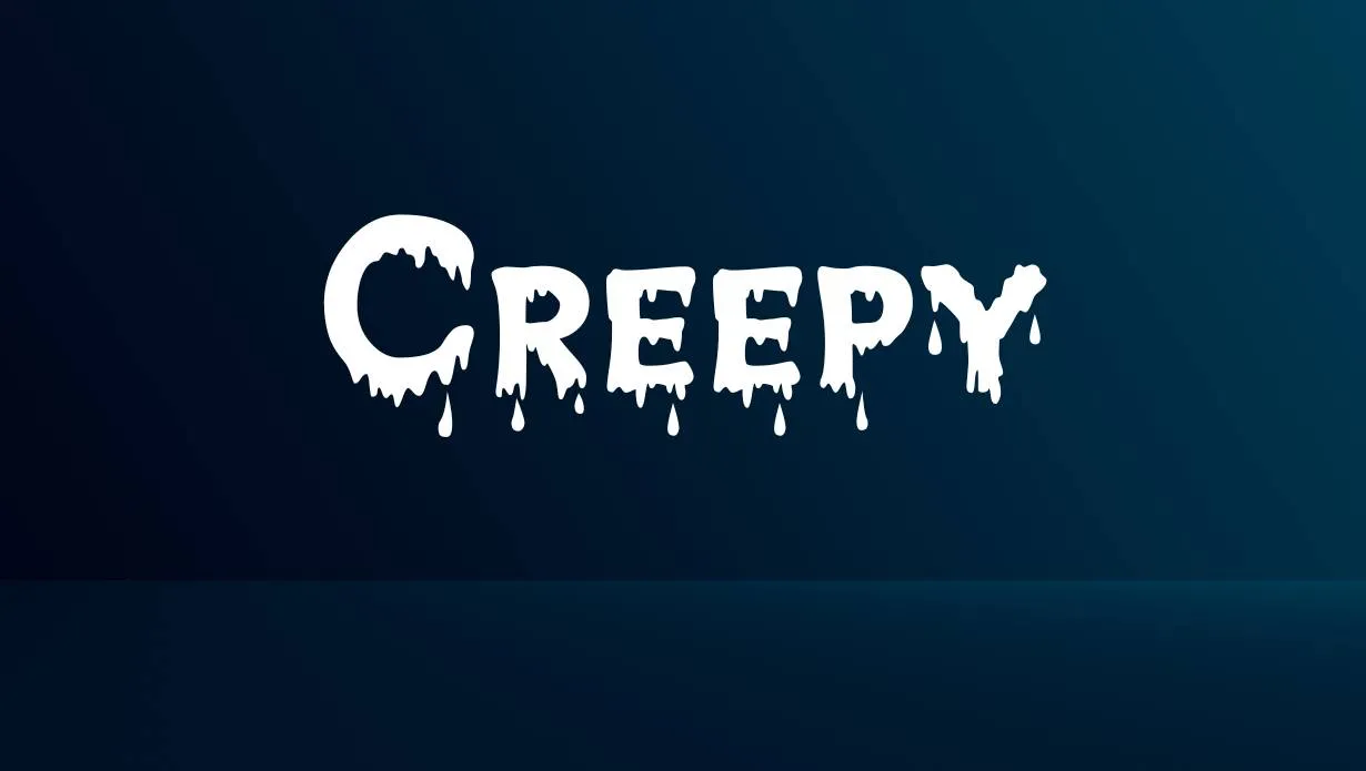 Preview of Creepy Font Free Download