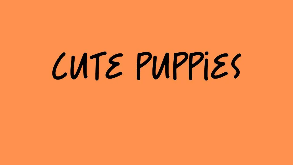 Preview of Cute Puppies Font Free Download