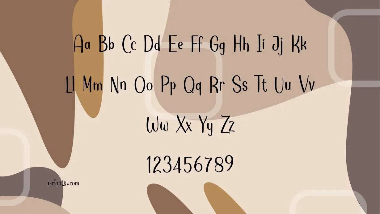 Cuttie Font Free Download style variations