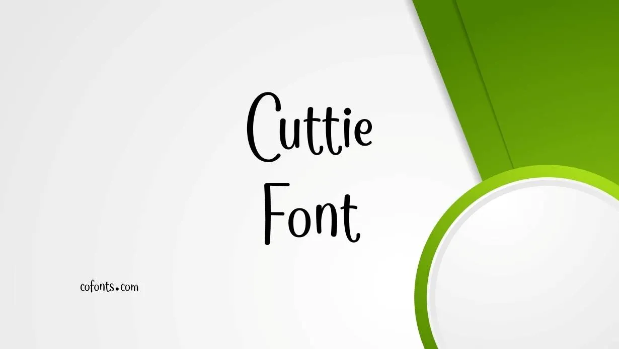 Preview of Cuttie Font Free Download