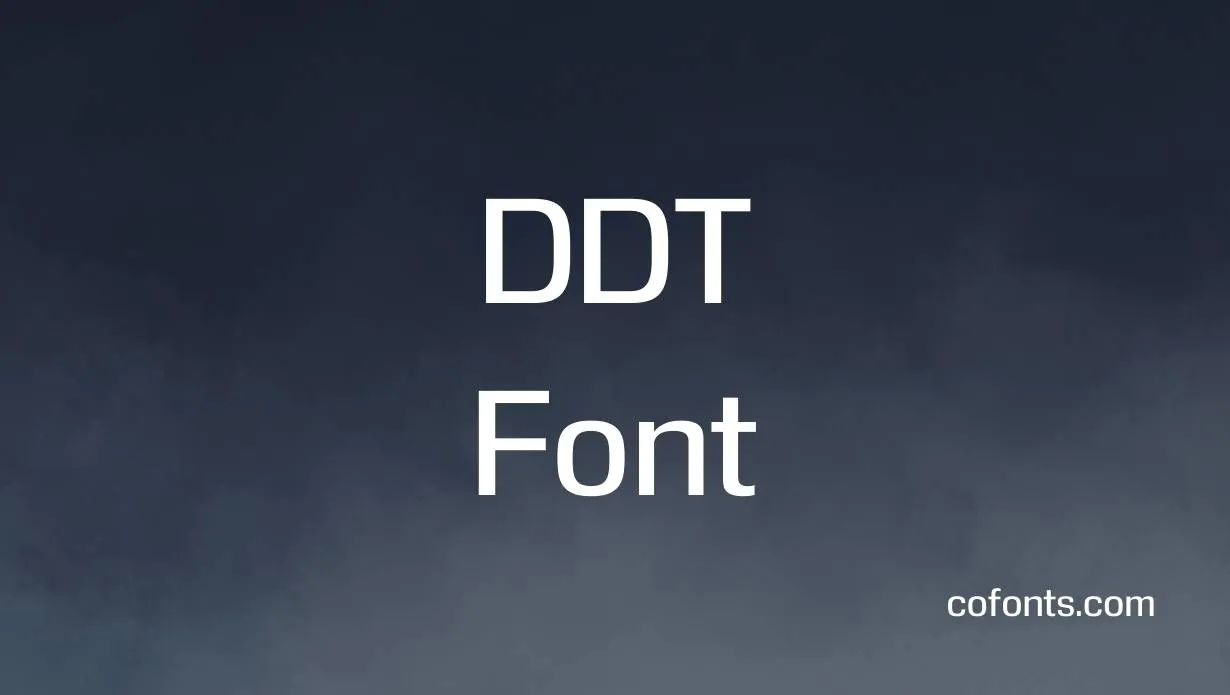 Preview of DDT Font Free Download