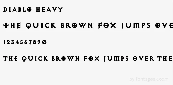 Preview of Diablo  Font