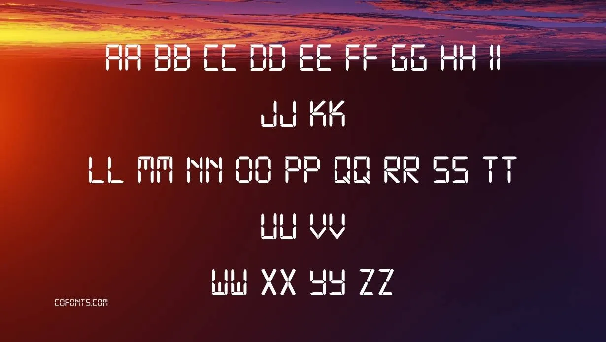 Digital Font style variations and tech aesthetics
