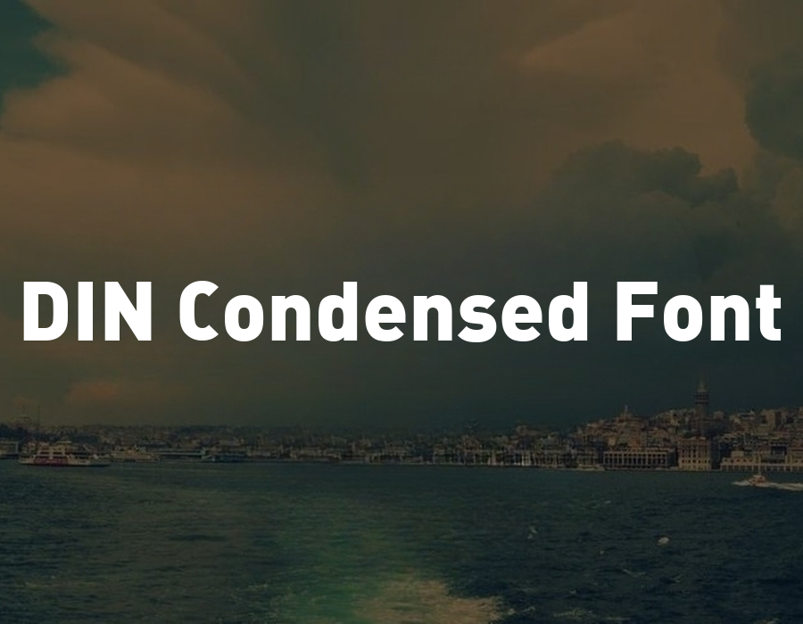 Preview of Din Condensed Font Free Download