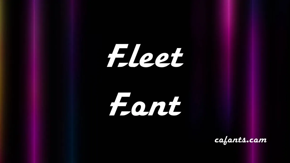 Preview of Fleet Font Free Download