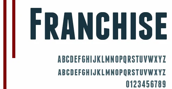 Preview of Franchise Bold Font