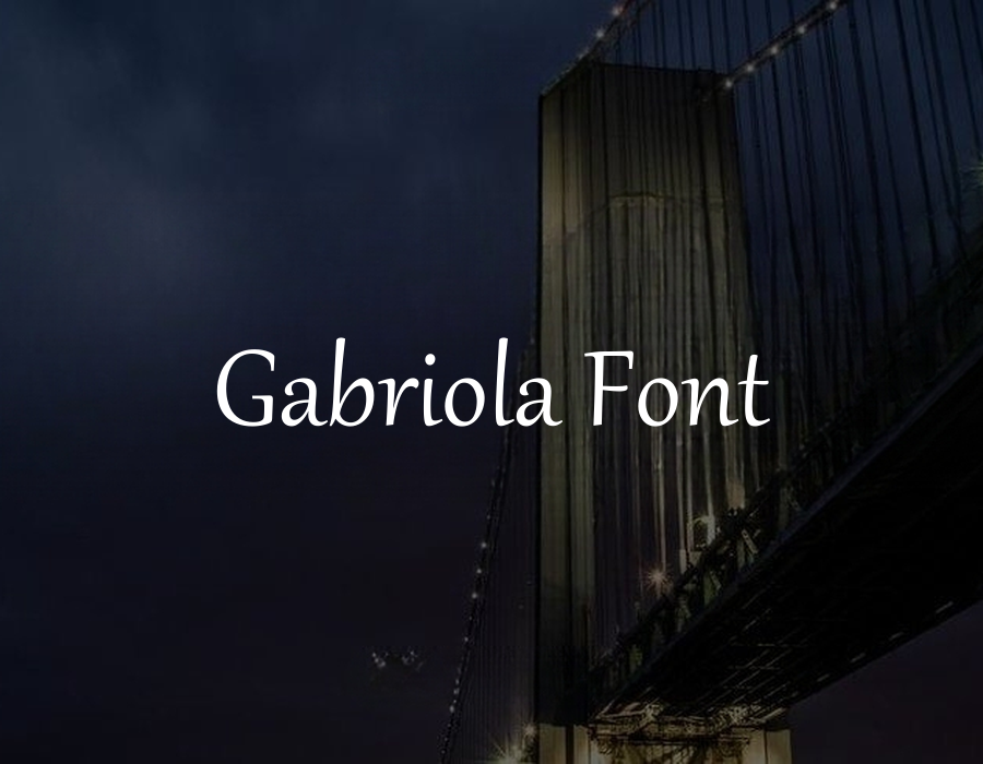 Preview of Gabriola Font Free Download