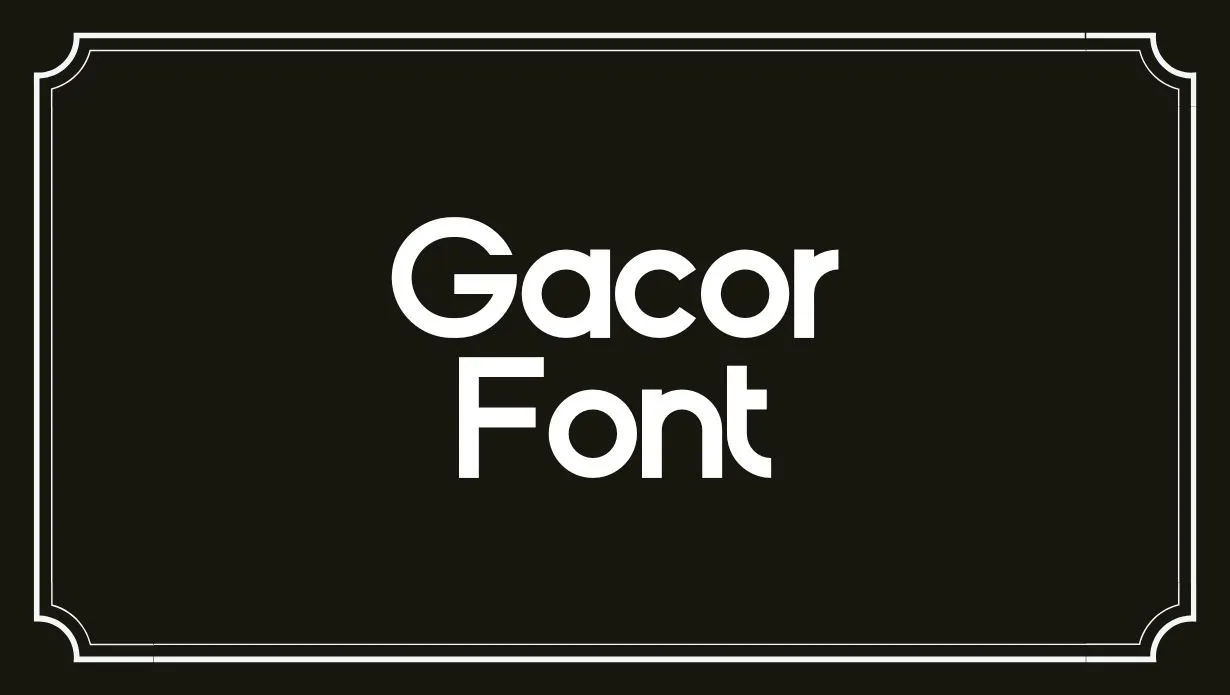 Preview of Gacor Font Free Download