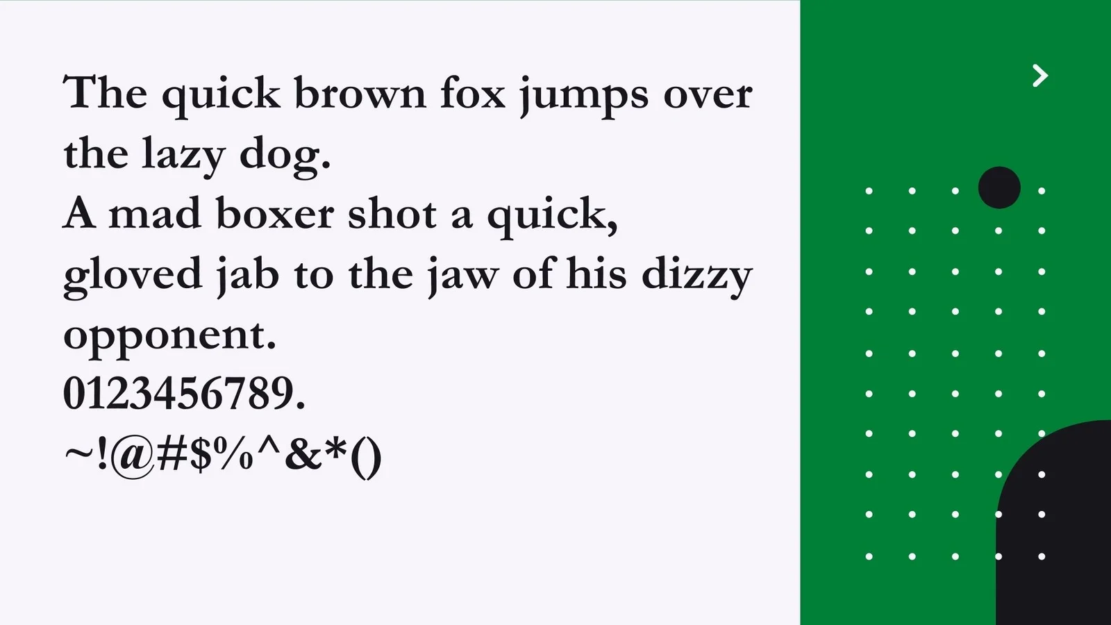 Garamond Font style variations