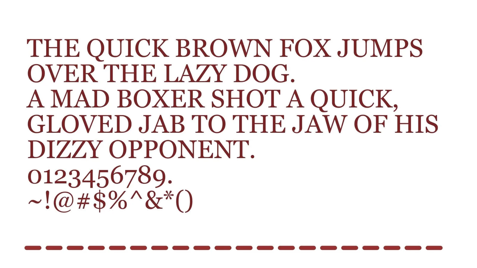Georgia Font style variations