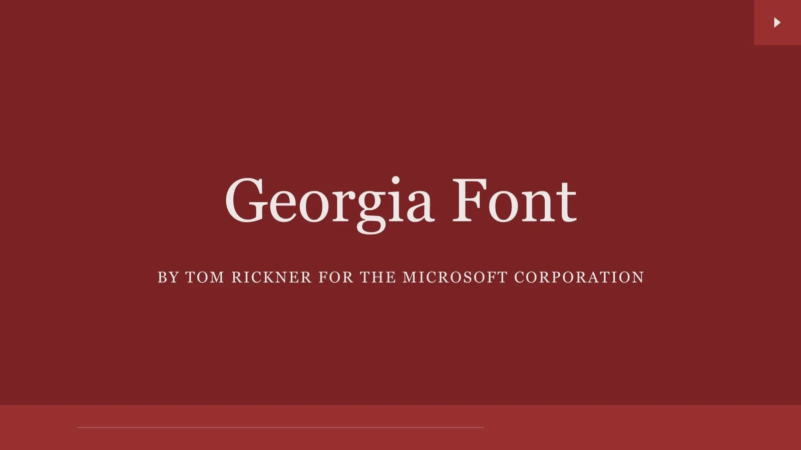Preview of Georgia Font