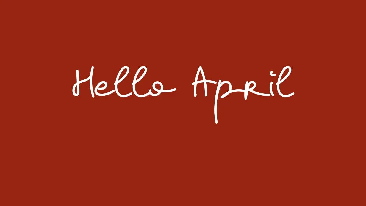Preview of Hello April Font Free Download