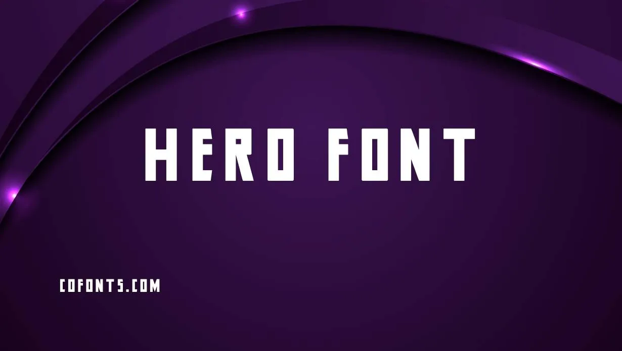 Preview of Hero Font Free Download