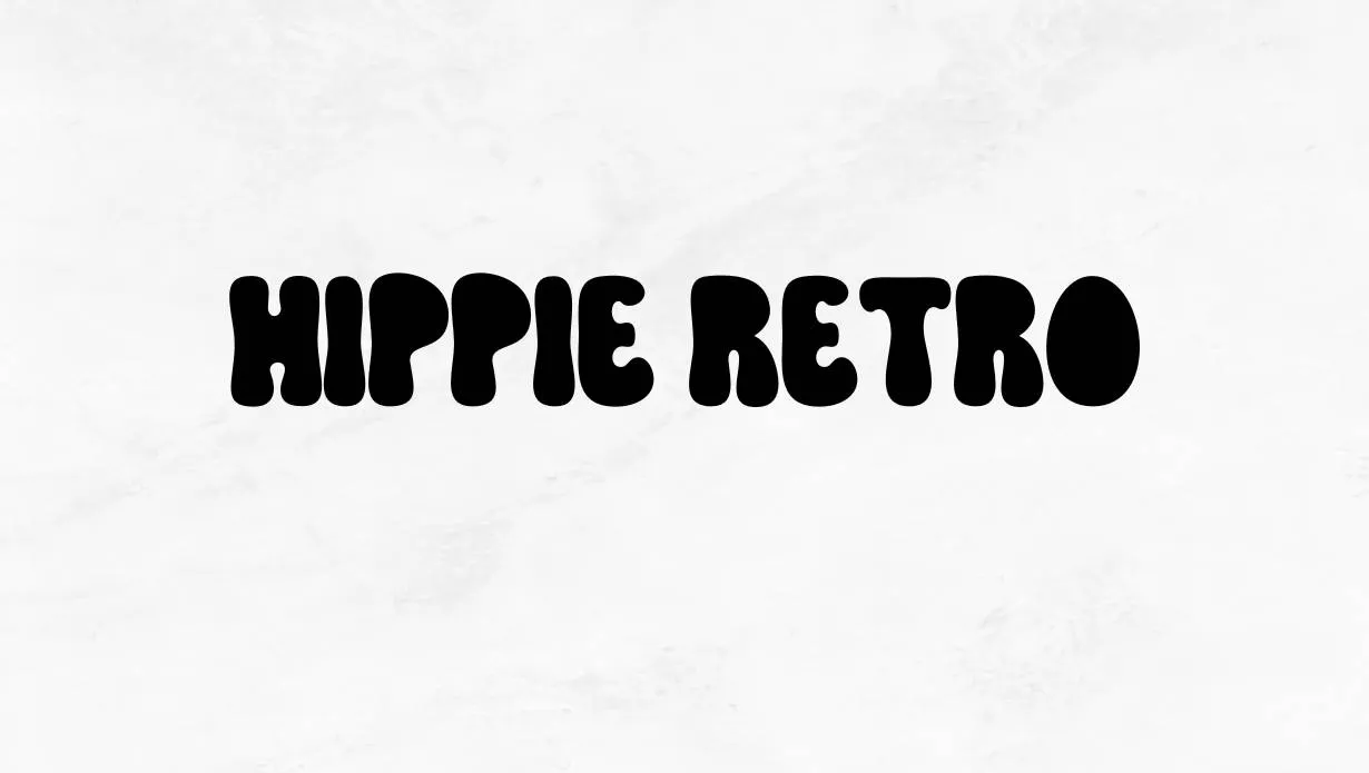 Preview of Hippie Retro Font Free Download