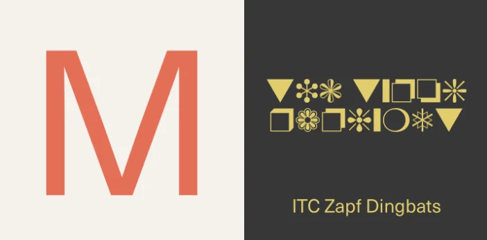 Preview of ITC Zapf Dingbats Font