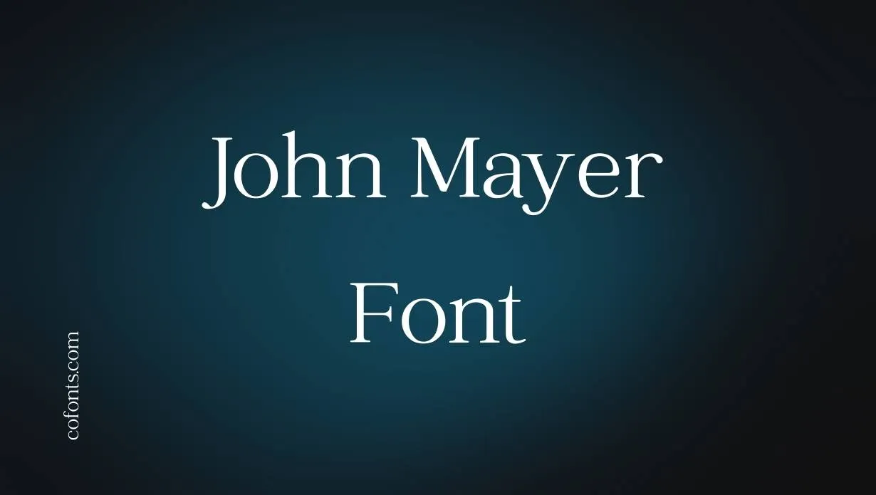Preview of John Mayer Font Free Download