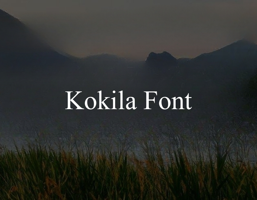 Preview of Kokila Font Free Download