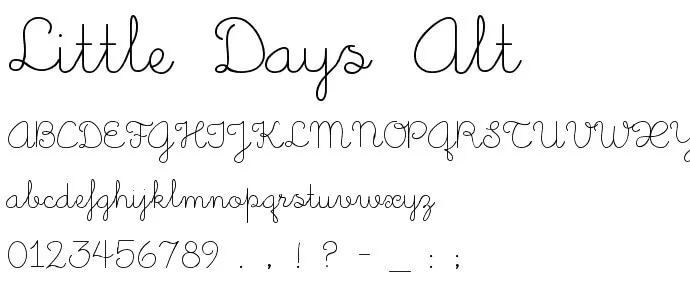 Preview of Little Days Font