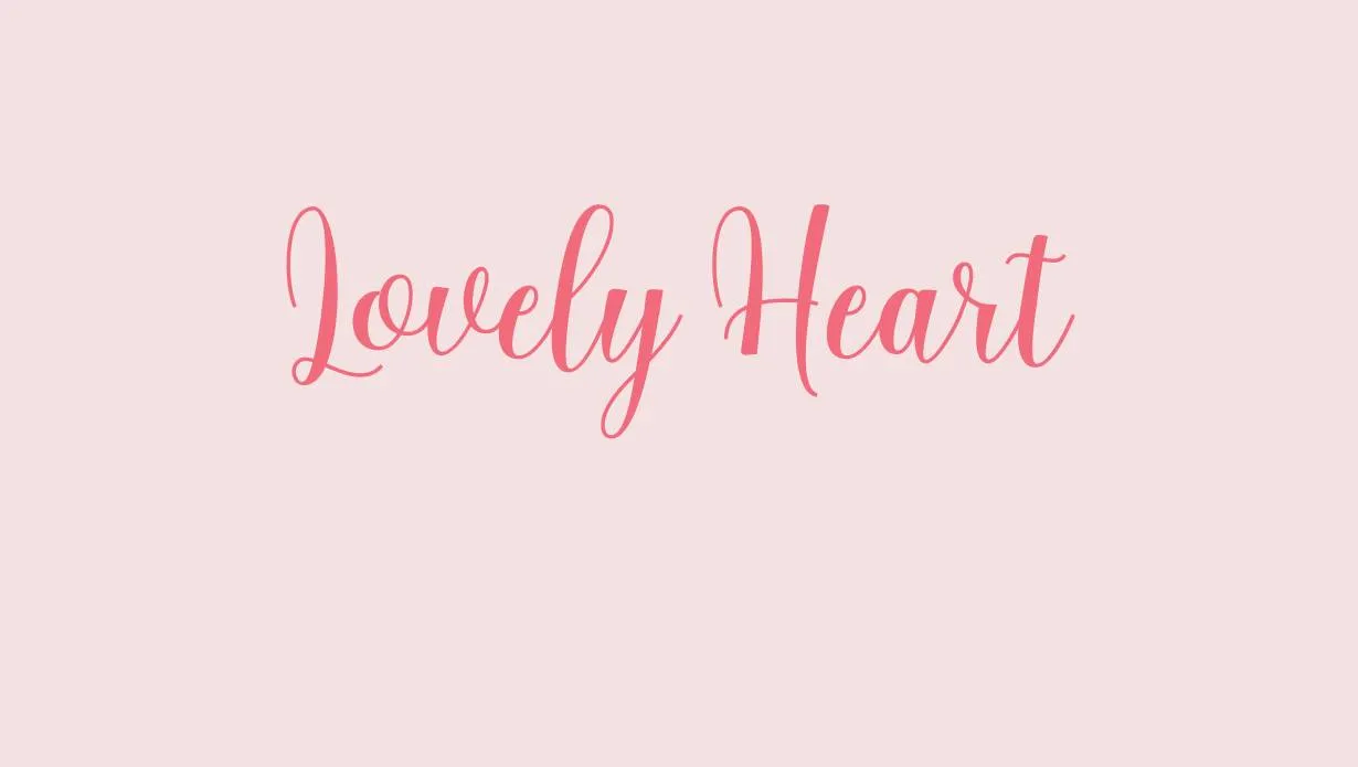 Preview of Lovely Heart Font Free Download