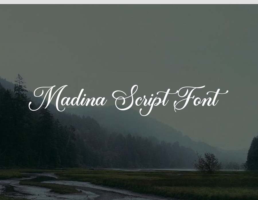 Preview of Madina Script Font Free Download