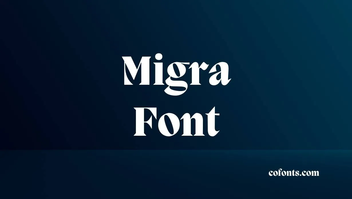 Preview of Migra Font Free Download