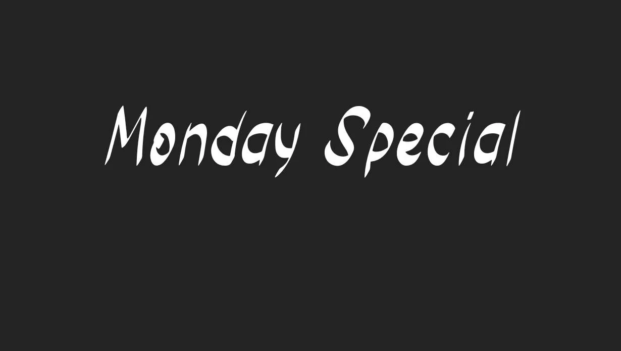 Preview of Monday Special Font Free Download