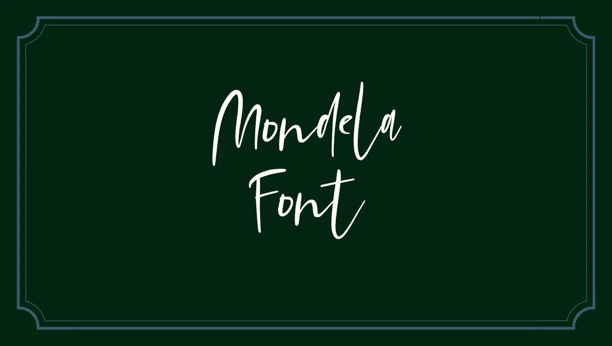 Preview of Mondela Font Free Download