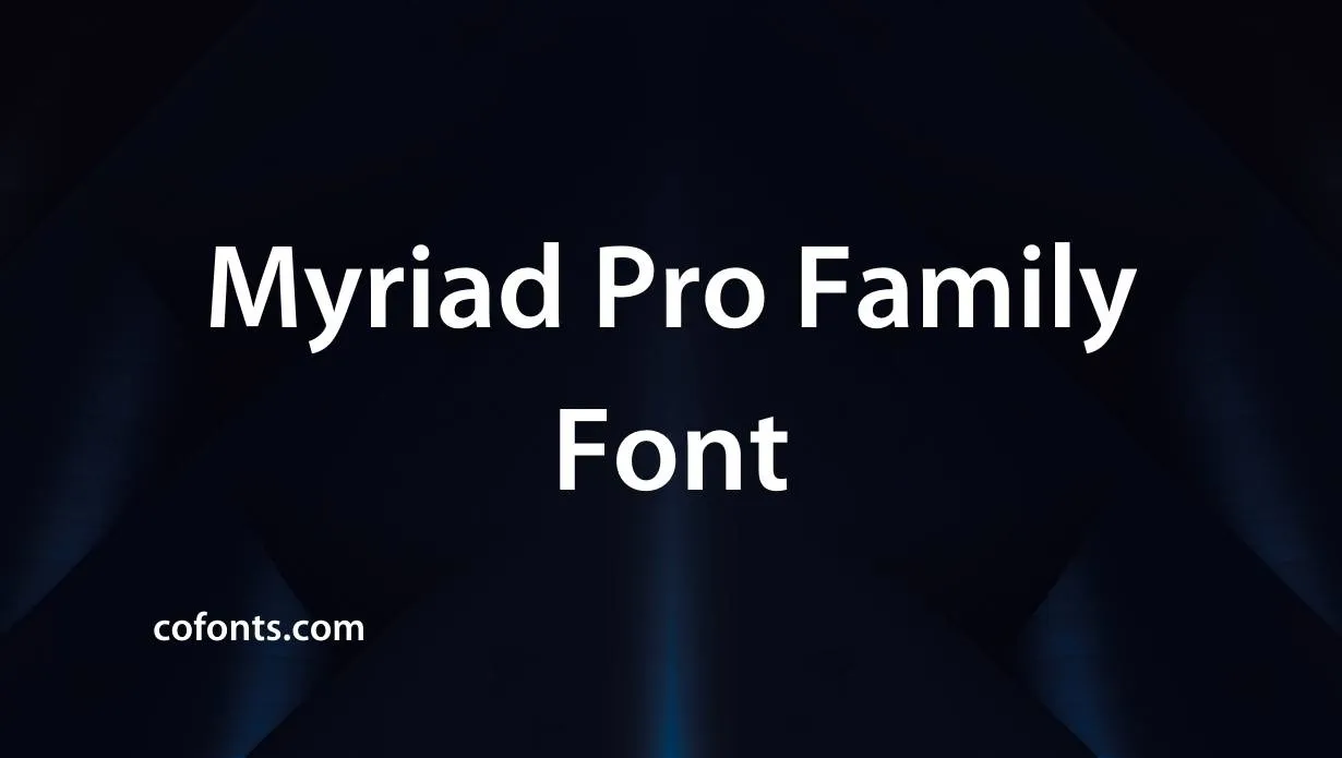 Preview of Myriad Pro Font Free Download