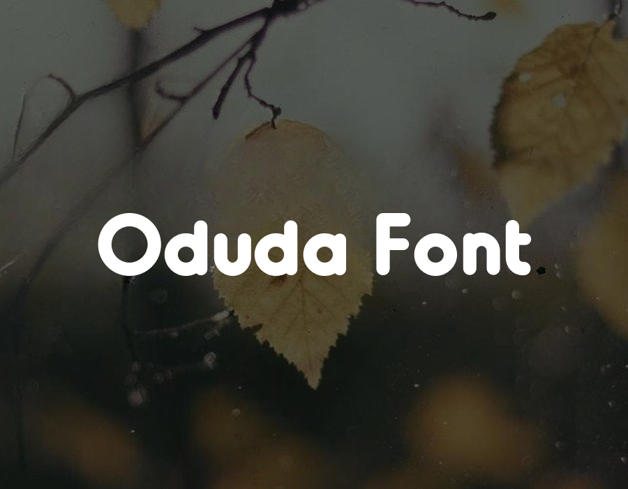 Preview of Oduda Font Free Download