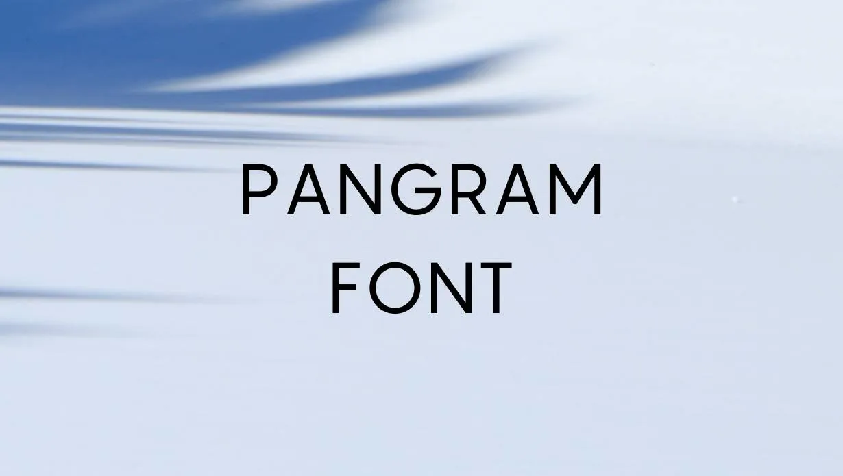 Preview of Pangram Font Free Download