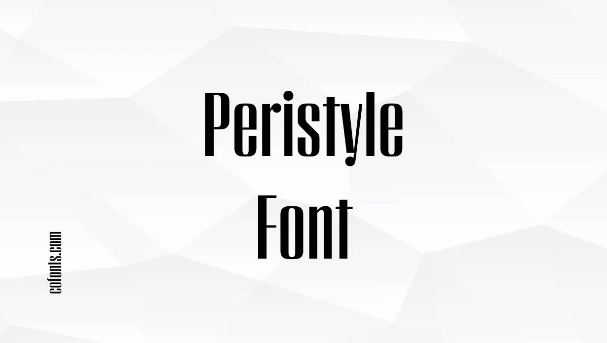 Preview of Peristyle Font Free Download