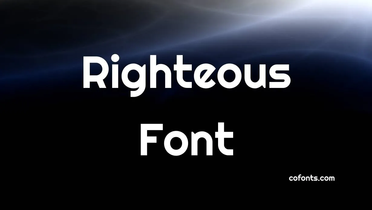 Preview of Righteous Font Free Download