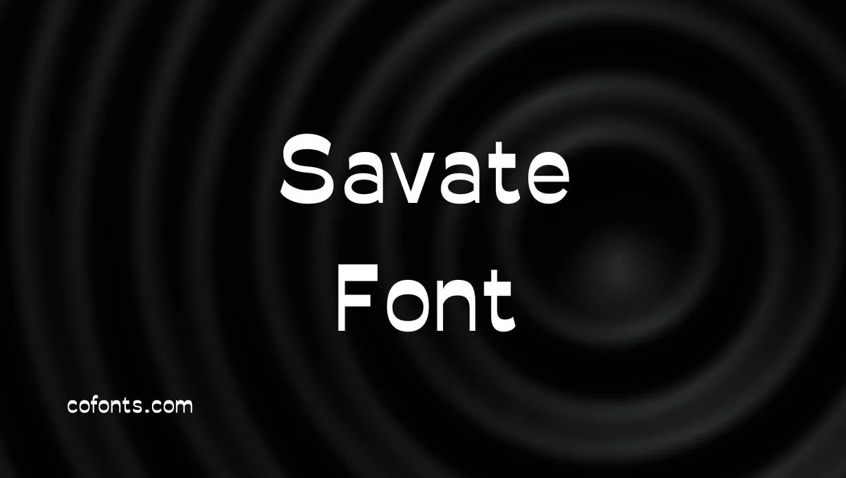Preview of Savate Font Free Download