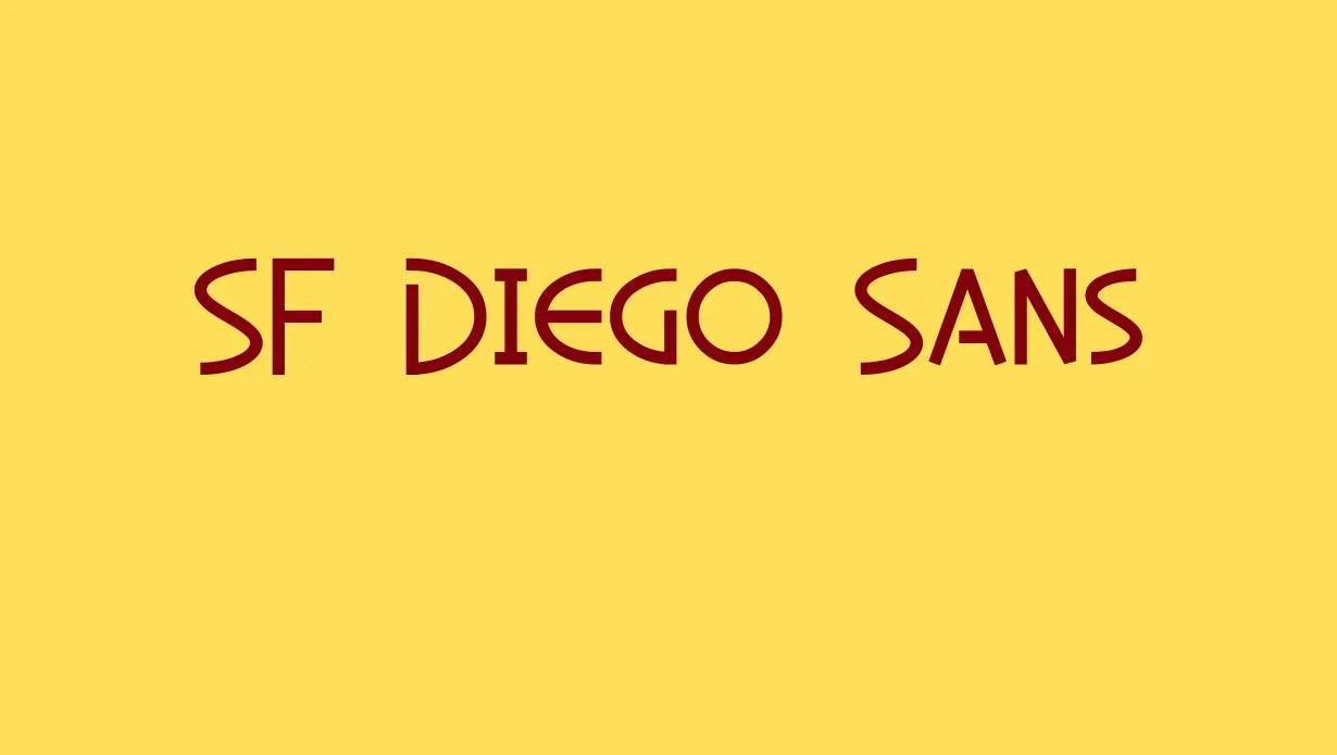 Preview of SF Diego Sans Font