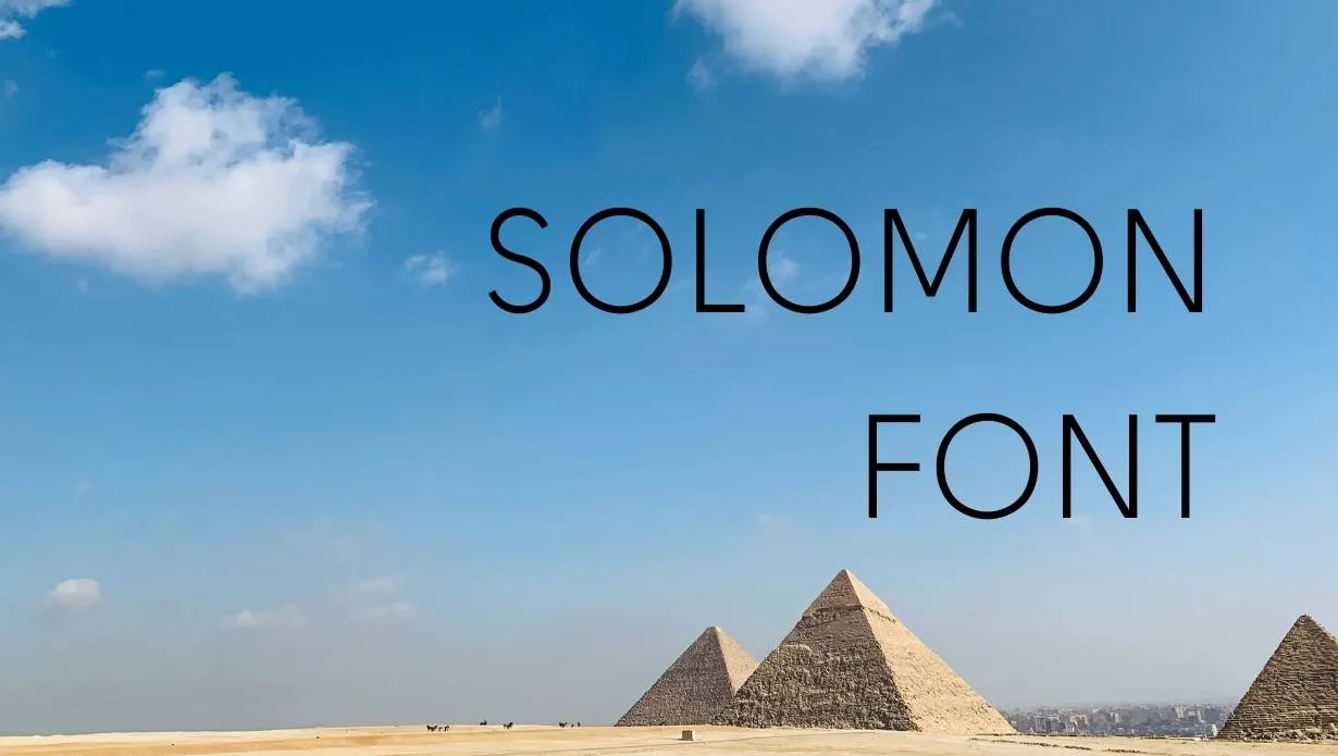 Preview of Solomon Font Free Download