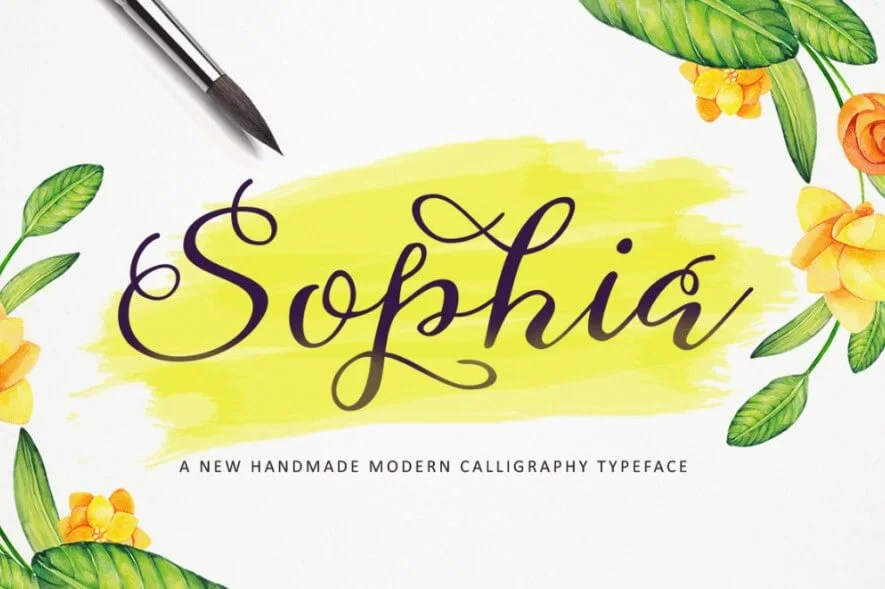 Preview of Sophia Font Free Download