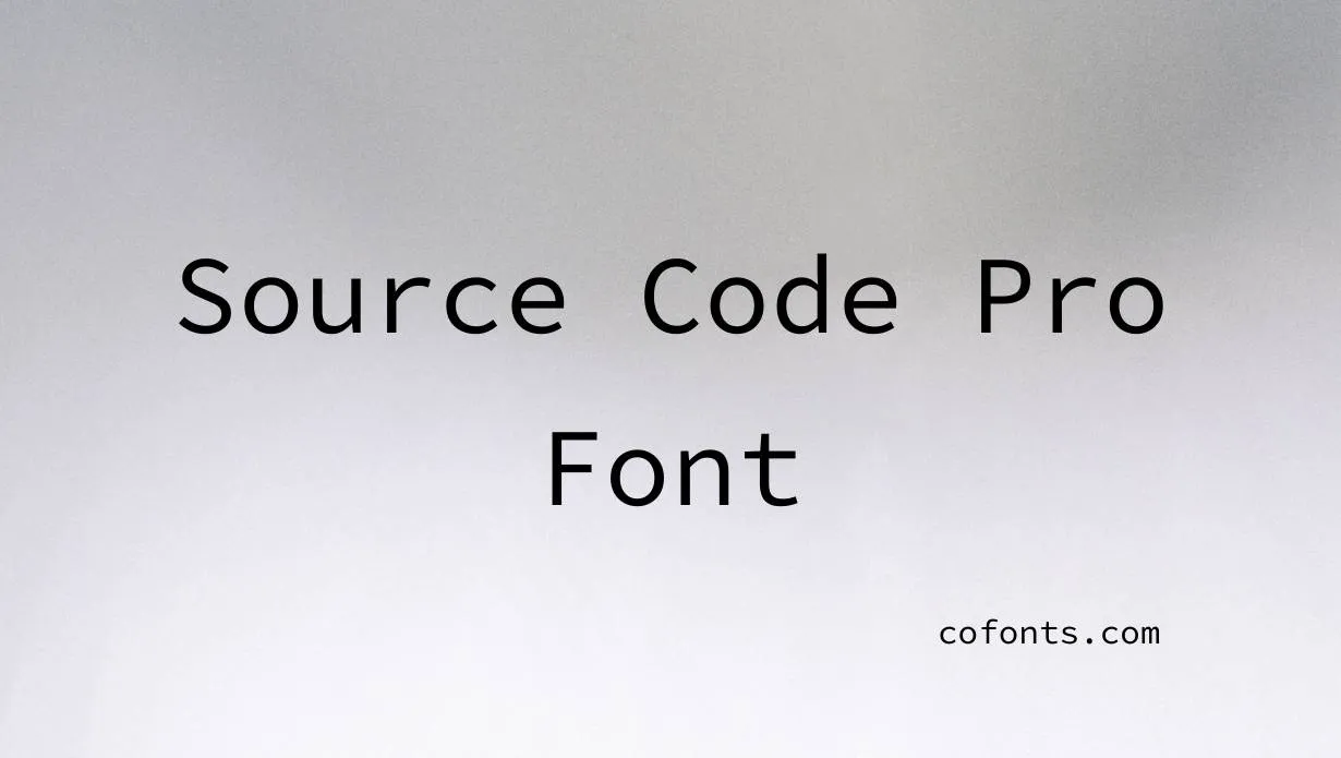 Preview of Source Code Pro Font Free Download