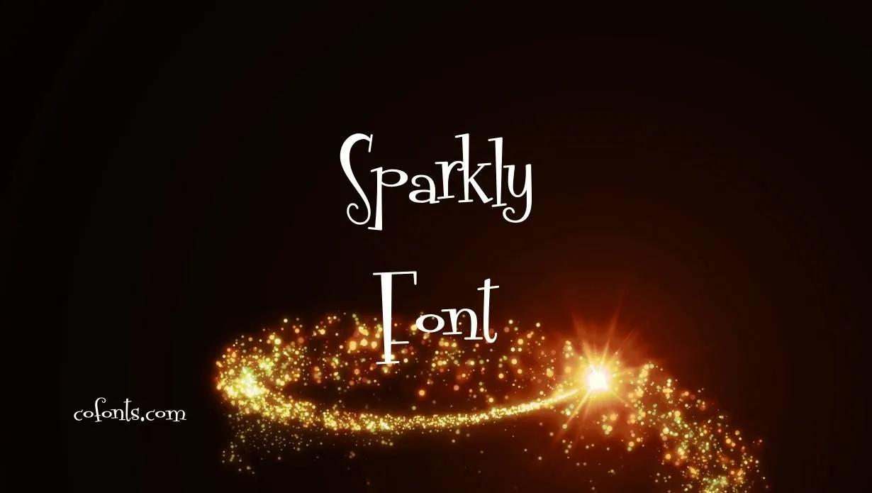 Preview of Sparkly Font Free Download