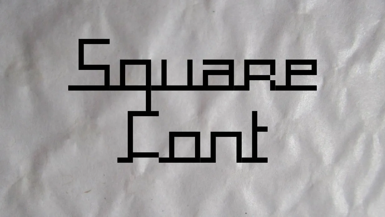 Preview of Square Font Free Download