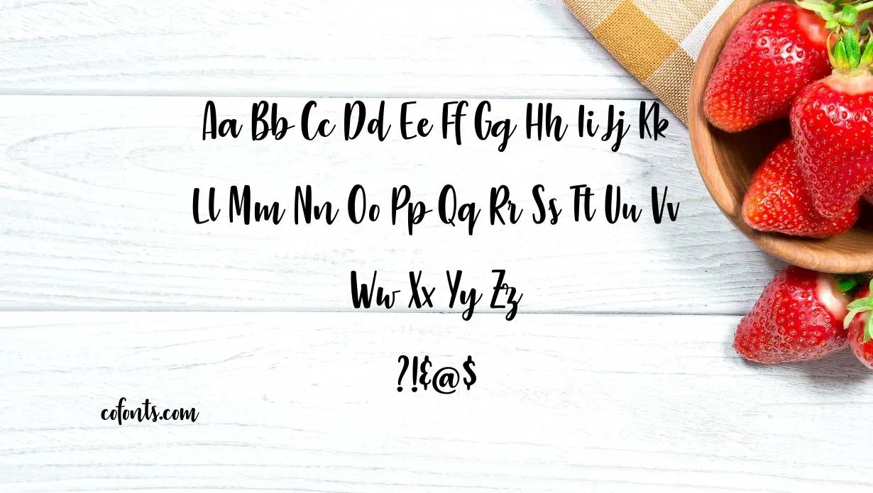 Strawberry Blossom Font Free Download style variations