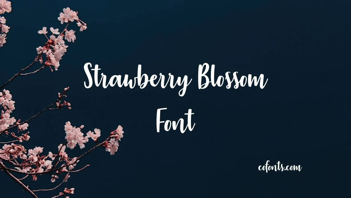 Preview of Strawberry Blossom Font Free Download