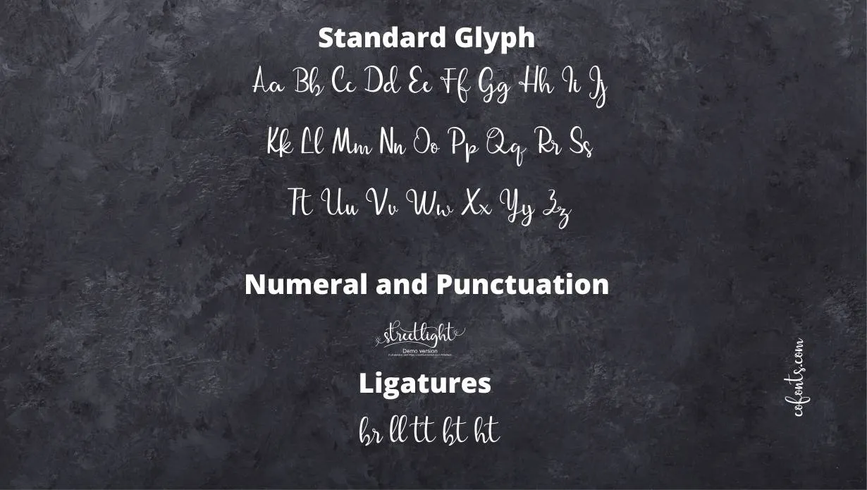Streetlight Font Free Download style variations