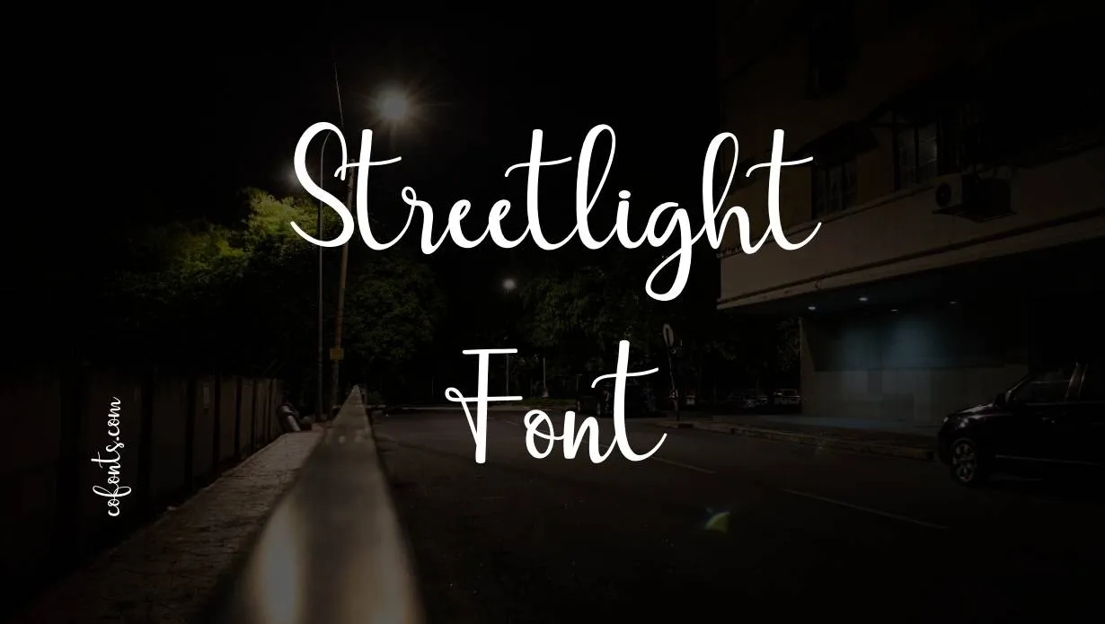 Preview of Streetlight Font Free Download