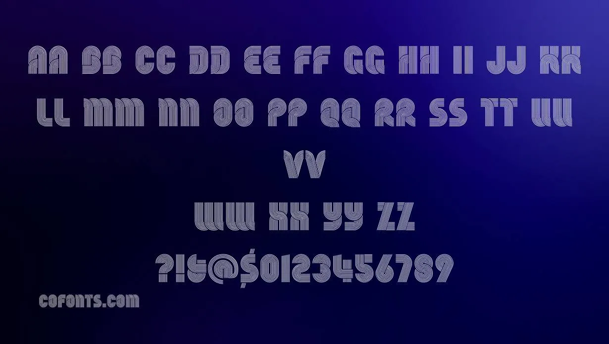 Stripes Font Free Download style variations