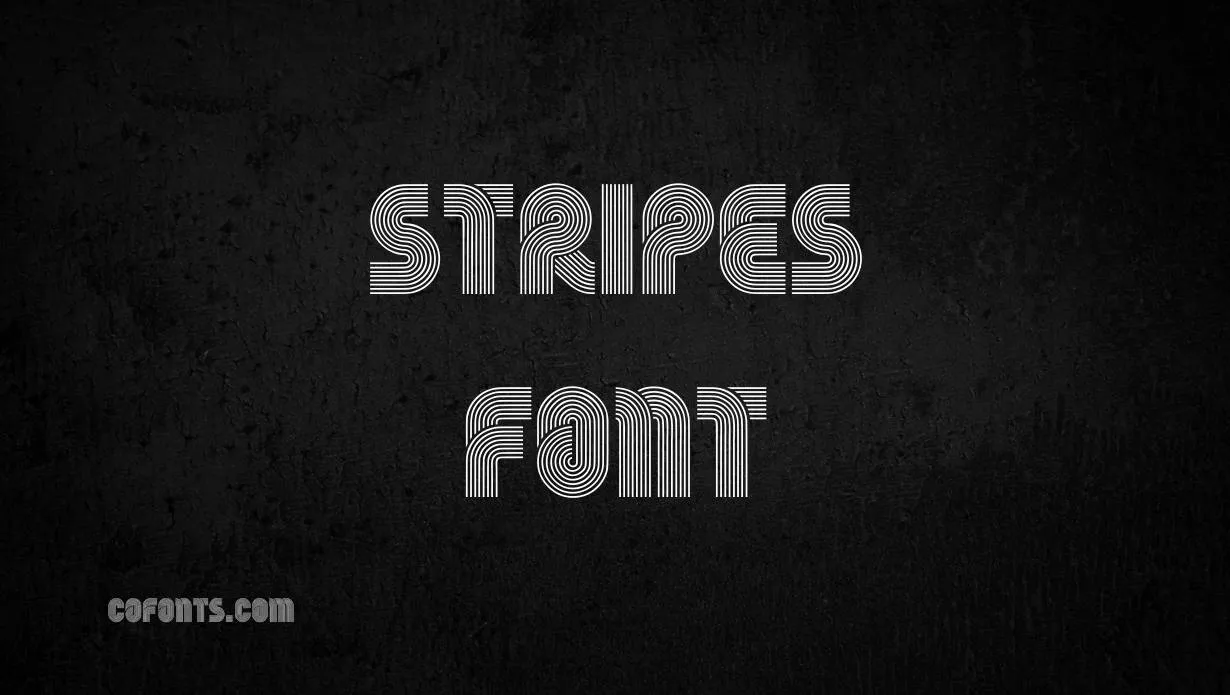 Preview of Stripes Font Free Download